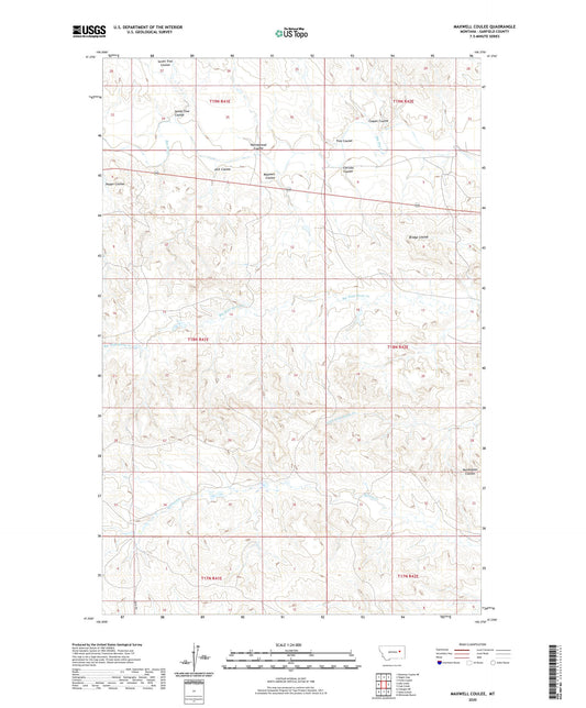 Maxwell Coulee Montana US Topo Map Image