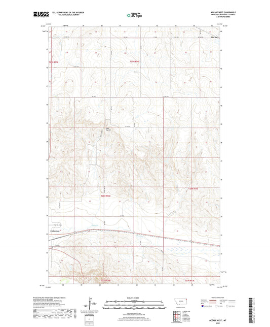McCabe West Montana US Topo Map Image