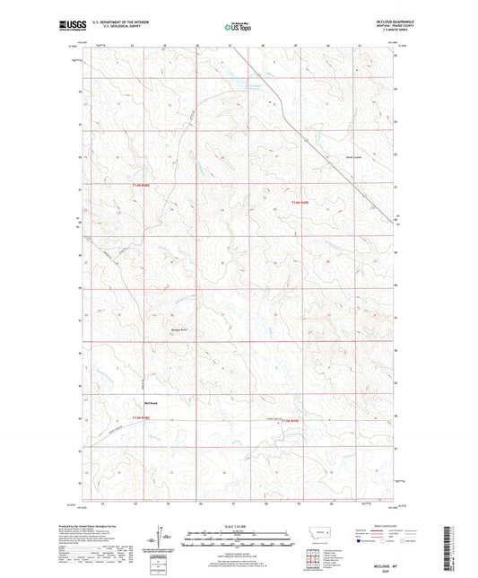 McCloud Montana US Topo Map Image
