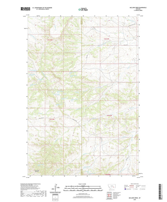 McClure Creek Montana US Topo Map Image