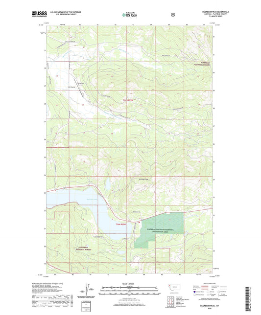McGregor Peak Montana US Topo Map Image