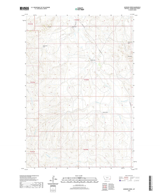 McKenzie Creek Montana US Topo Map Image