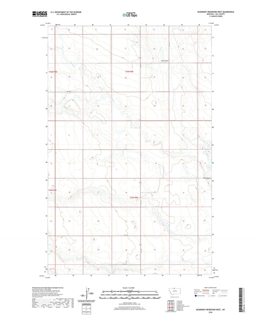 McKinnsey Reservoir West Montana US Topo Map Image