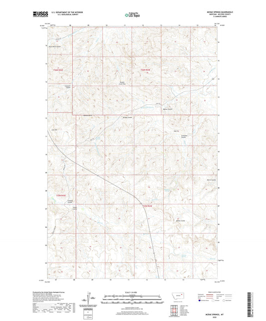 McRae Springs Montana US Topo Map Image
