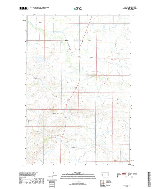 Melville Montana US Topo Map Image
