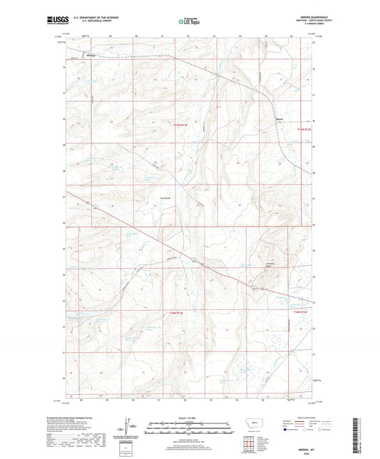 Merino Montana US Topo Map Image