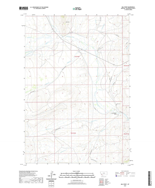Mill Point Montana US Topo Map Image