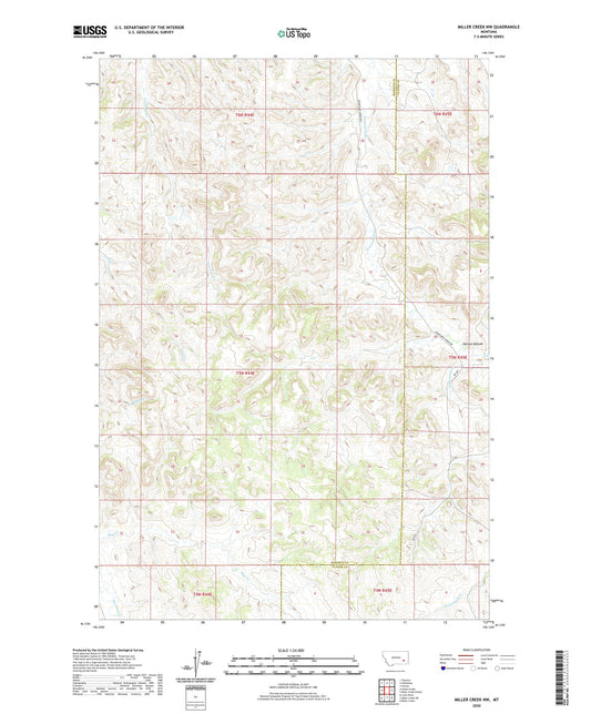 Miller Creek NW Montana US Topo Map Image