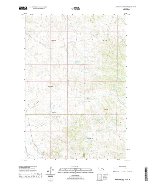 Minnehaha Creek South Montana US Topo Map Image