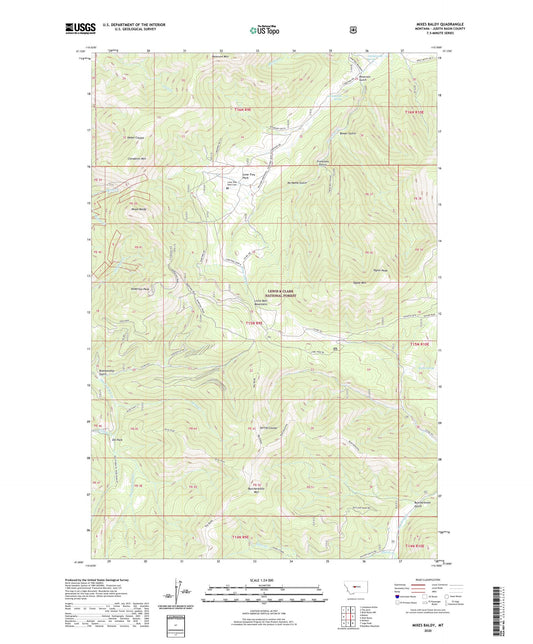 Mixes Baldy Montana US Topo Map Image