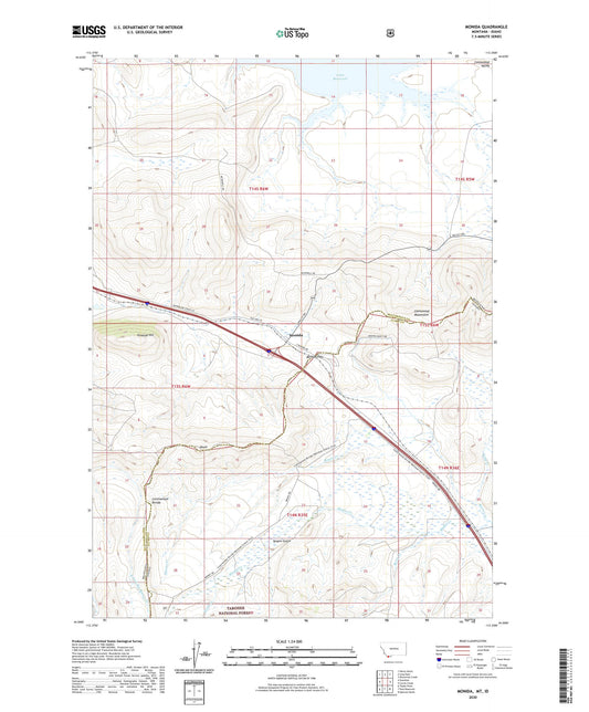 Monida Montana US Topo Map Image