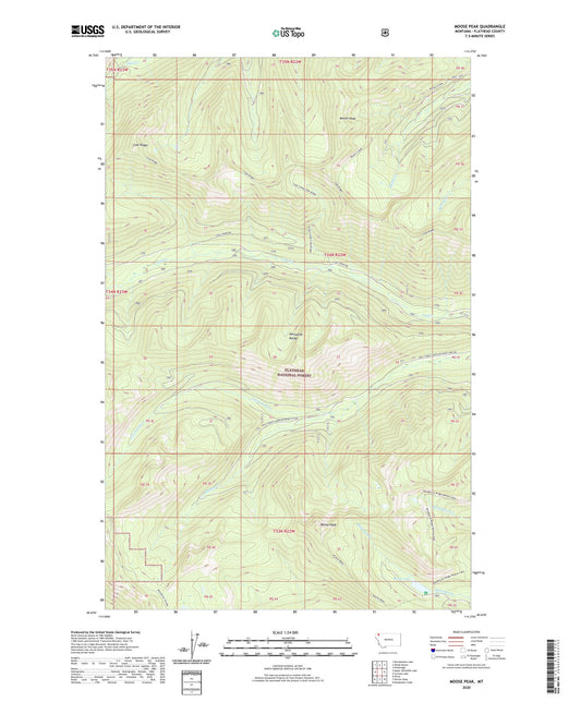 Moose Peak Montana US Topo Map Image