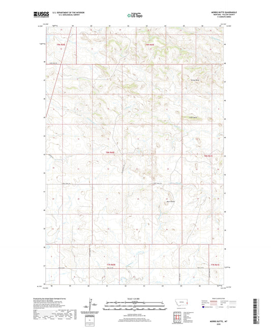 Morris Butte Montana US Topo Map Image