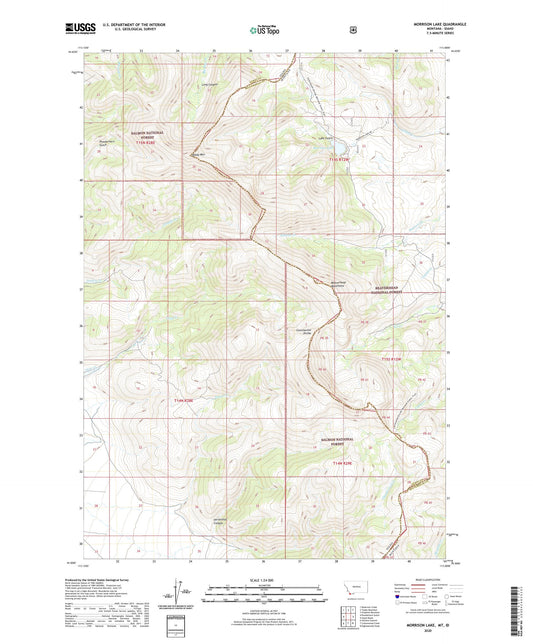 Morrison Lake Montana US Topo Map Image