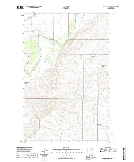 Mortarstone Bluff Montana US Topo Map Image