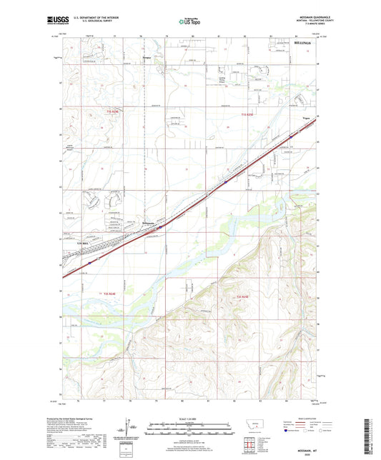 Mossmain Montana US Topo Map Image