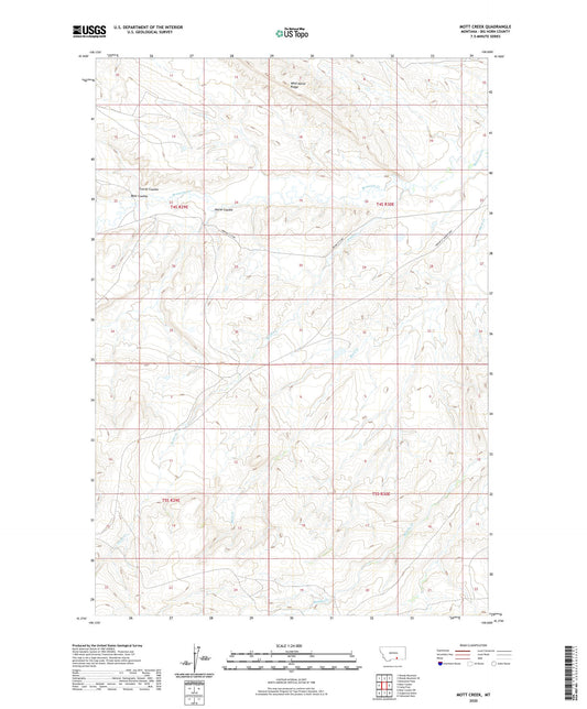 Mott Creek Montana US Topo Map Image