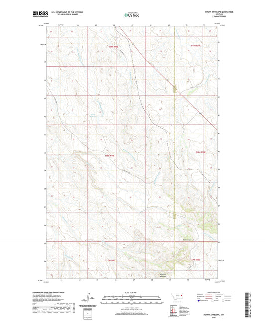 Mount Antelope Montana US Topo Map Image