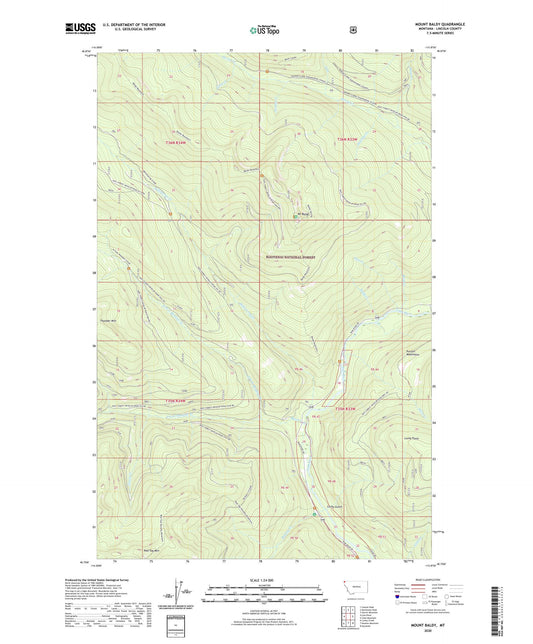 Mount Baldy Montana US Topo Map Image
