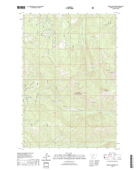 Mount Blackmore Montana US Topo Map Image