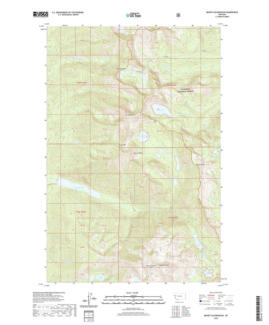 Mount Calowahcan Montana US Topo Map Image