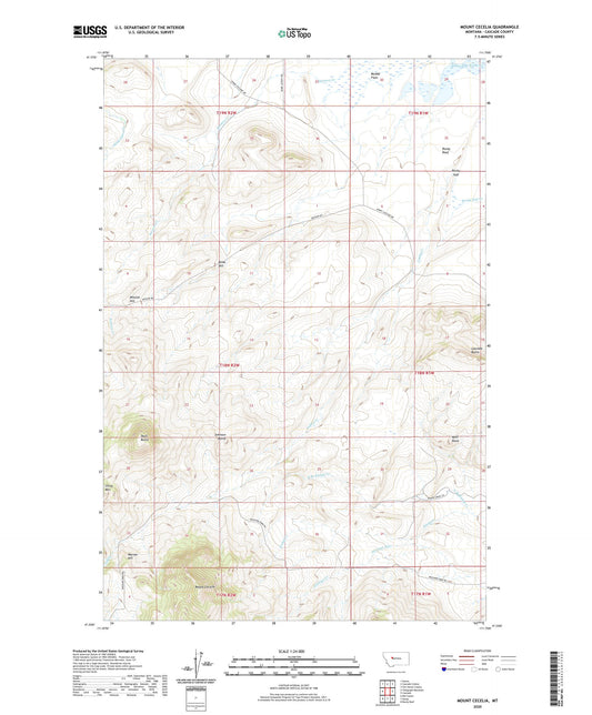 Mount Cecelia Montana US Topo Map Image