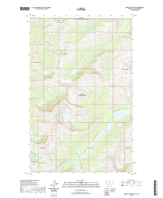 Mount Cleveland Montana US Topo Map Image