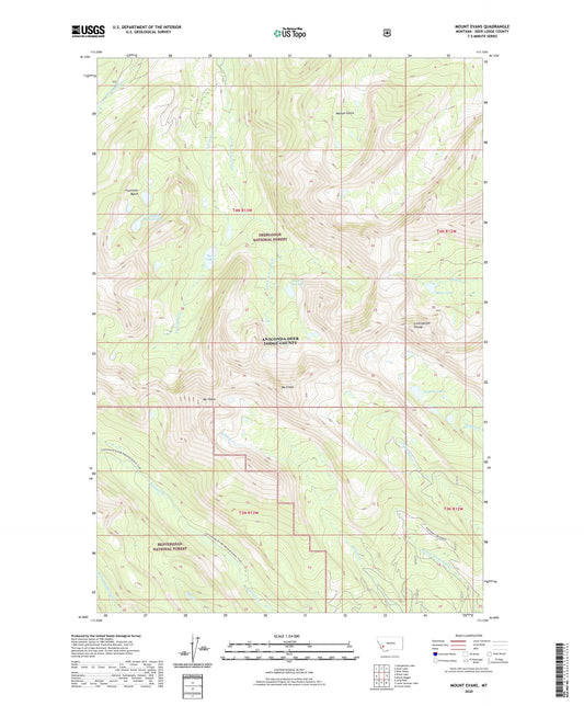 Mount Evans Montana US Topo Map Image