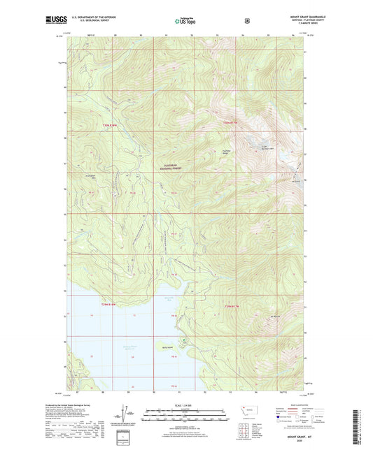 Mount Grant Montana US Topo Map Image