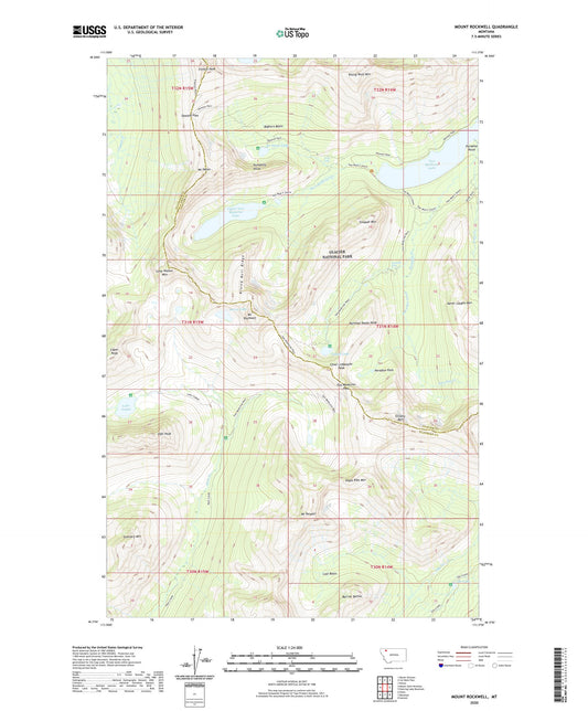 Mount Rockwell Montana US Topo Map Image
