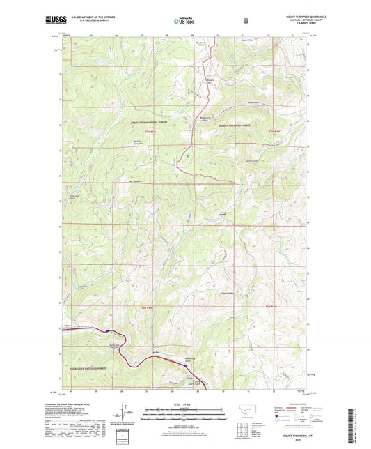 Mount Thompson Montana US Topo Map Image