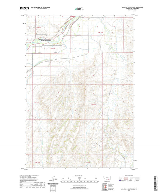 Mountain Pocket Creek Montana US Topo Map Image