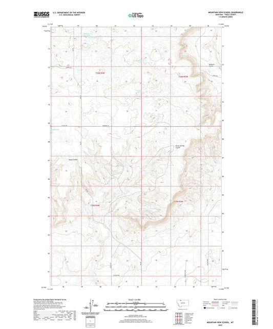 Mountain View School Montana US Topo Map Image