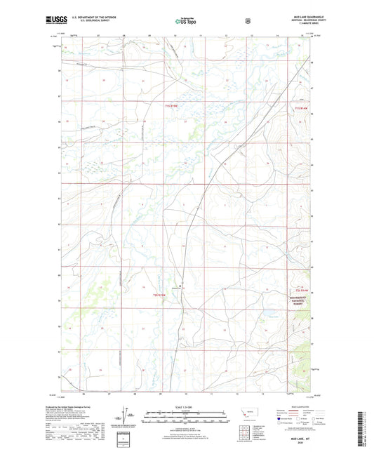 Mud Lake Montana US Topo Map Image