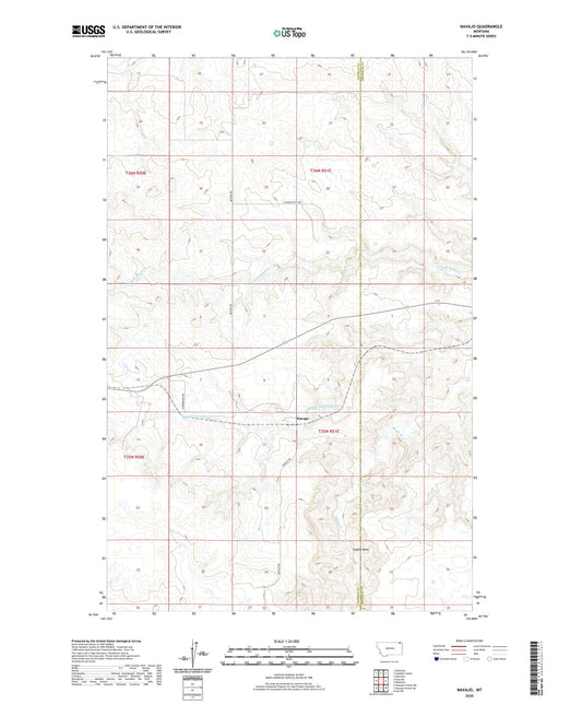 Navajo Montana US Topo Map Image