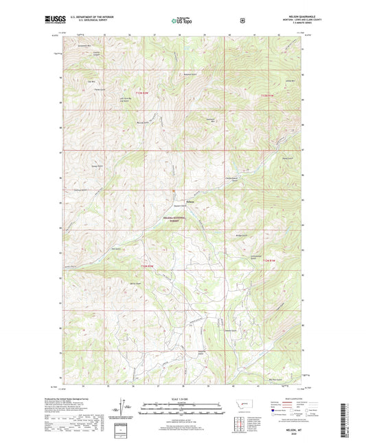 Nelson Montana US Topo Map Image