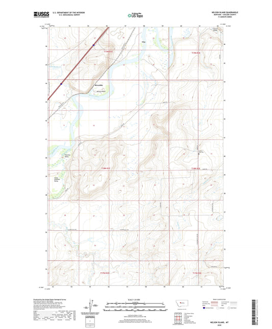 Nelson Island Montana US Topo Map Image