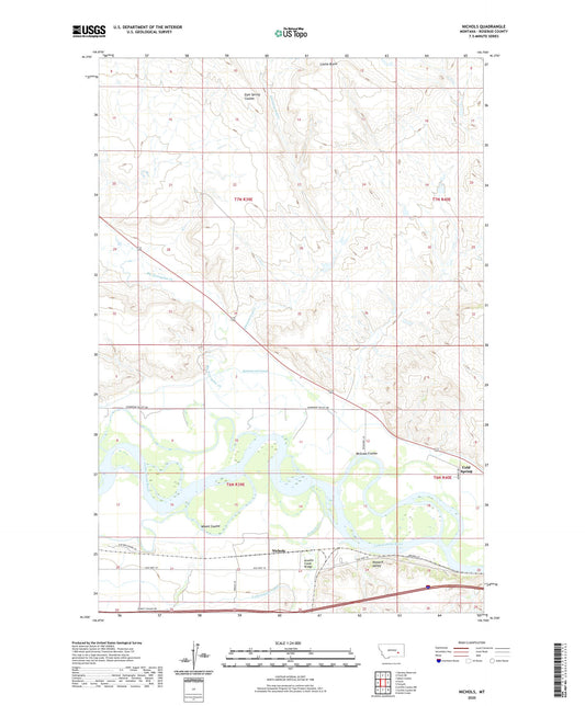 Nichols Montana US Topo Map Image