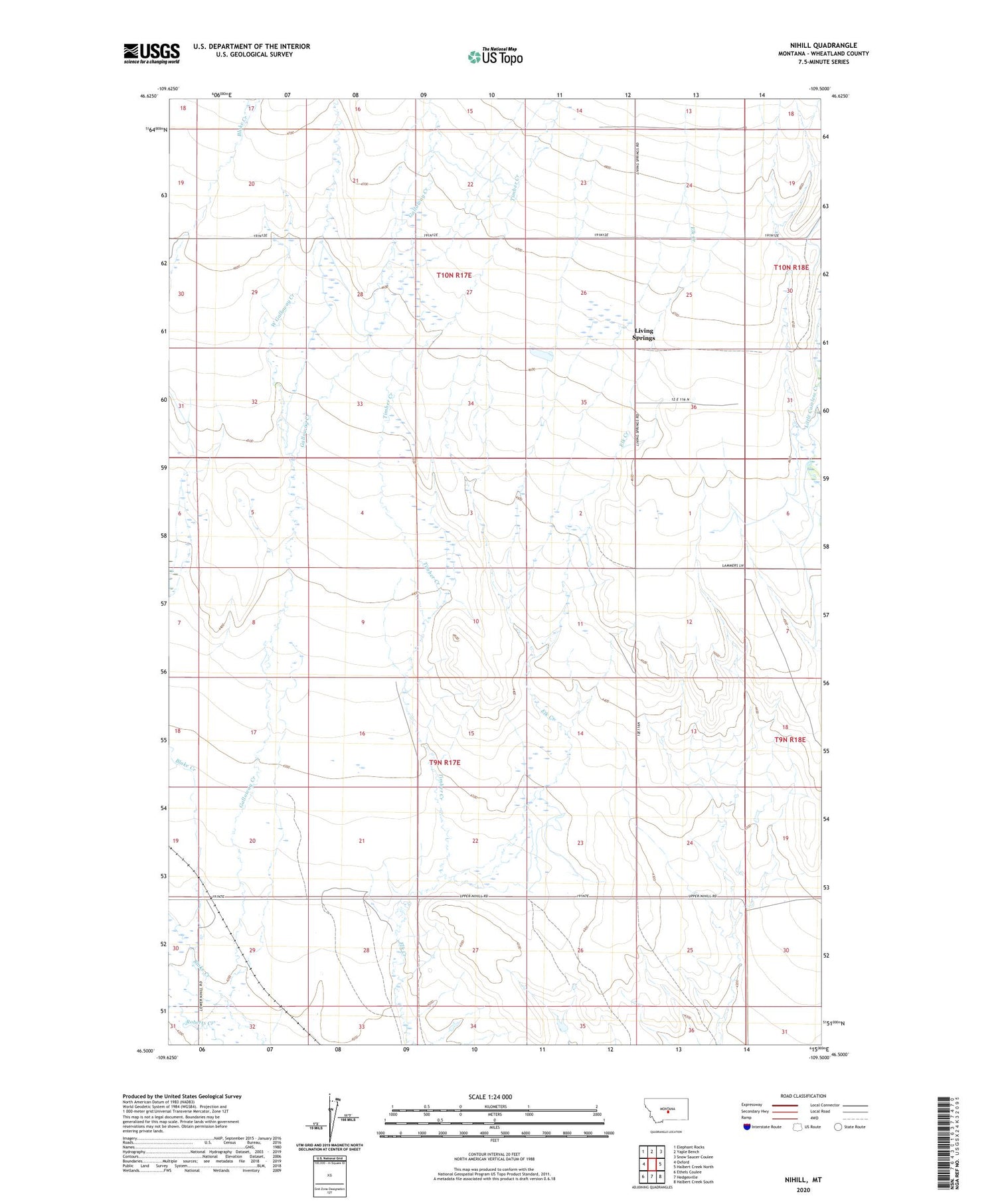 Nihill Montana US Topo Map Image