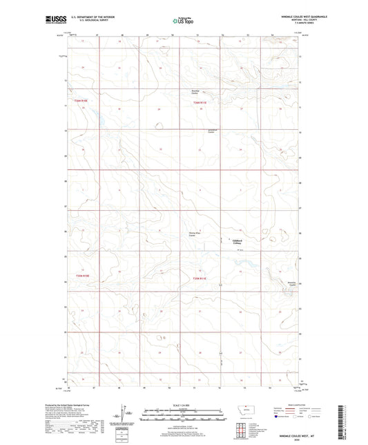Ninemile Coulee West Montana US Topo Map Image