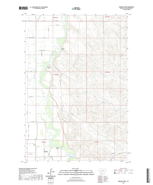 Ninemile Point Montana US Topo Map Image