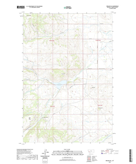 Nirling Hill Montana US Topo Map Image