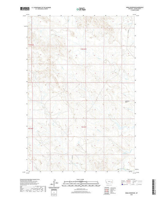 Noble Reservoir Montana US Topo Map Image