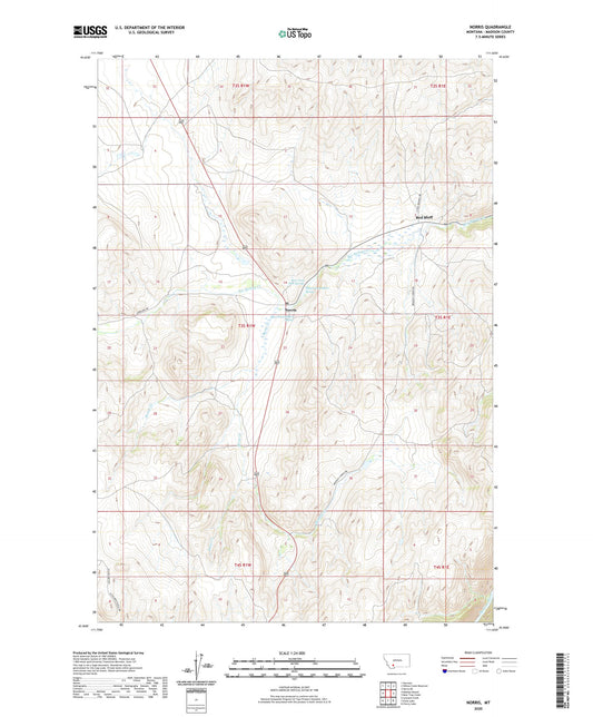 Norris Montana US Topo Map Image