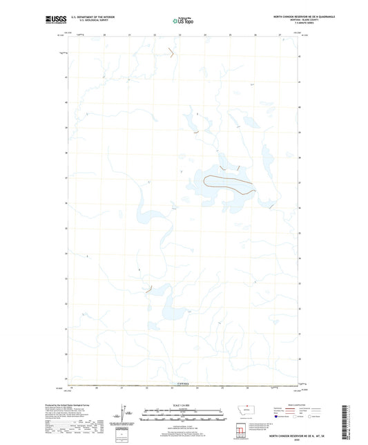 North Chinook Reservoir NE OE N Montana US Topo Map Image
