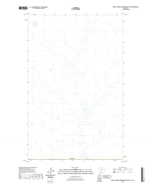 North Chinook Reservoir NW OE N Montana US Topo Map Image
