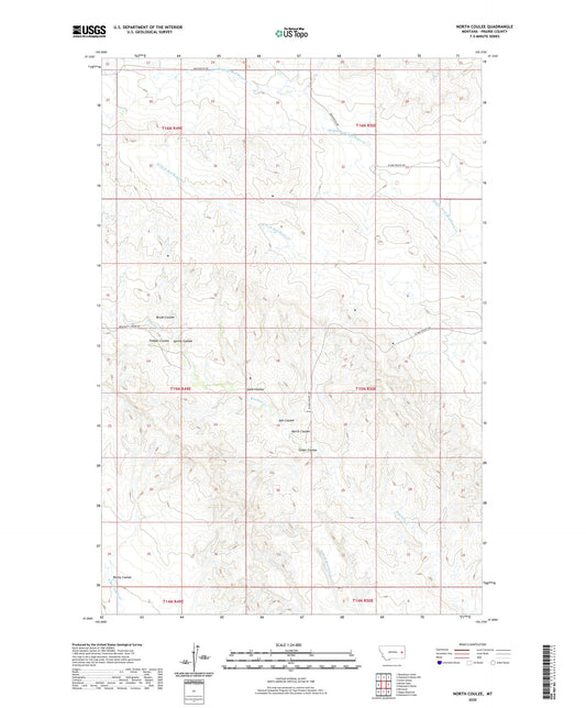 North Coulee Montana US Topo Map Image