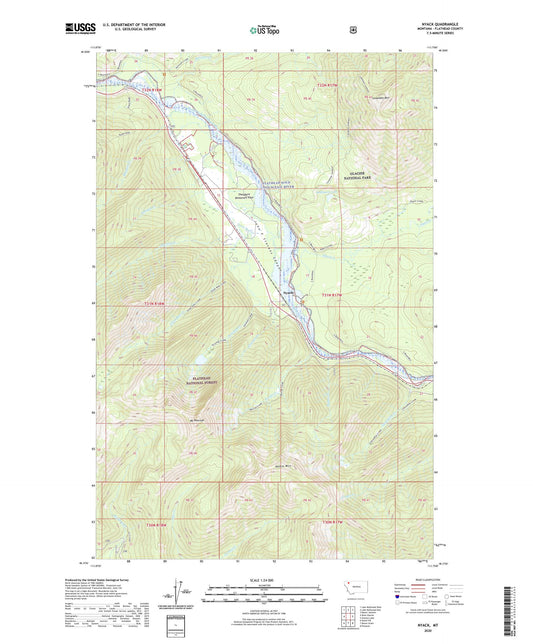 Nyack Montana US Topo Map Image