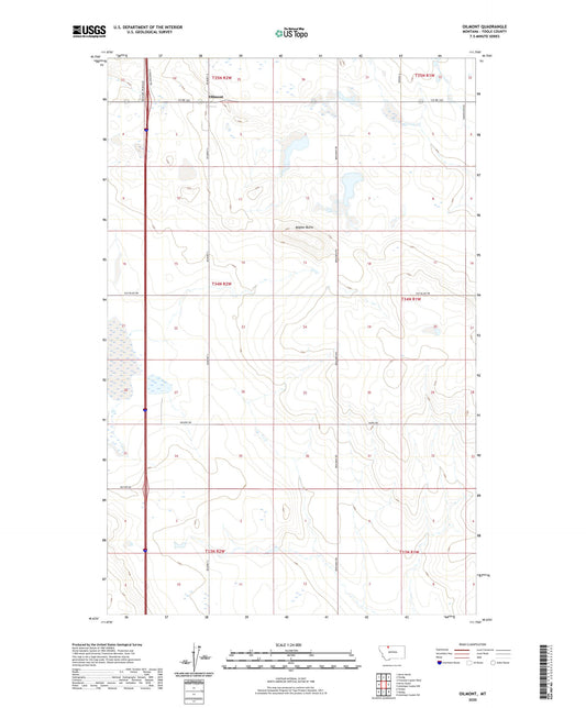 Oilmont Montana US Topo Map Image