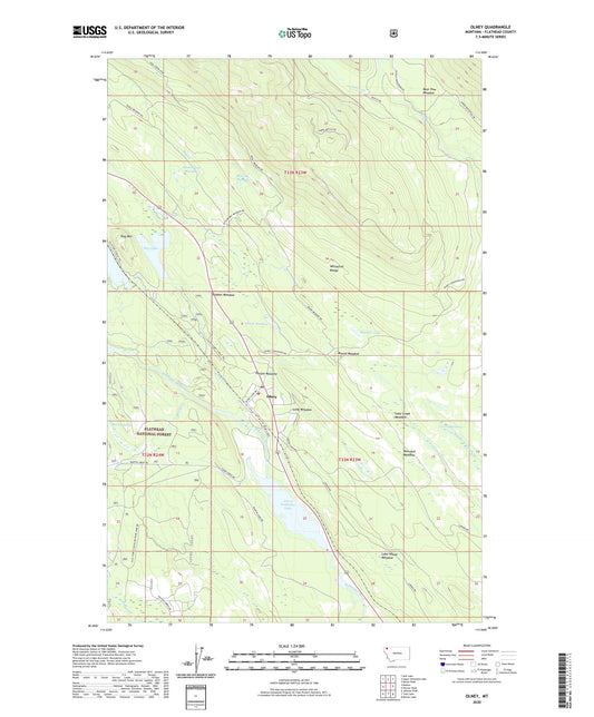 Olney Montana US Topo Map Image